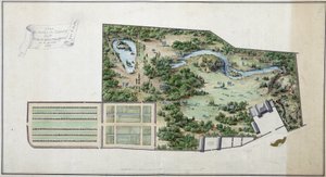 Karte des Gartens von Chanvry (Seine und Oise)