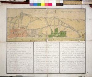 Karte, die das Château de Puteaux zeigt, 1722