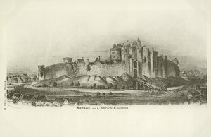 Marans, das alte Schloss (Gravur) von French School