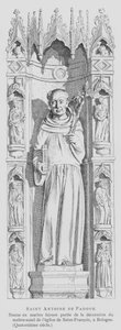 Marmorstatue des Heiligen Antonius von Padua, Basilika des Heiligen Franziskus, Bologna, Italien von French School