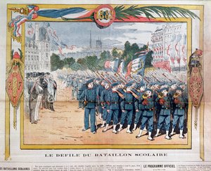Marsch der Schulbataillone am 14. Juli 1882