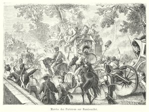 Marsch der Pariser nach Rambouillet von French School