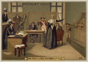 Marie Antoinette vor dem Revolutionstribunal, Französische Revolution, 14. Oktober 1793 von French School