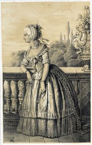 Marie Therese de Savoie Carignan (1749-1792), Prinzessin von Lamballe - in „Galerie historique de la Revolution Française“ von Albert Maurin, Paris 1843