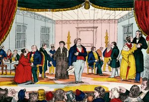 Marionetten, Karikatur des Bürgertums, 1839