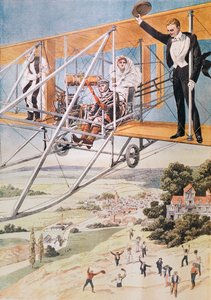 Hochzeit in einem Flugzeug, Illustration aus Le Petit Journal 1911