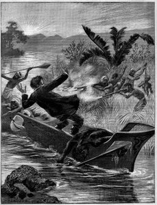 Massaker an Doktor Beziat und seiner Eskorte durch Mahafales, Madagaskar von French School