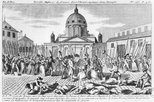 Massaker an den Frauen im Hopital La Salpetriere, 3. September 1792 von French School