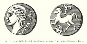 Medaille des Häuptlings Camulogene, Camulo, Aulerques, Cenomans, Paris von French School