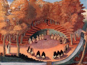 Meditation der Einsiedler von Port-Royal, Kopie von M. Charles Sanlaville, Illustration aus Histoire de la Nation Francaise, von Gabriel Hanotaux, 1924 von French School