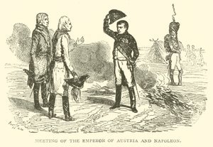 Treffen des Kaisers von Österreich und Napoleon (Stich) von French School