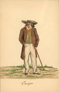 Männerkostüm von Lauzach, Morbihan von French School