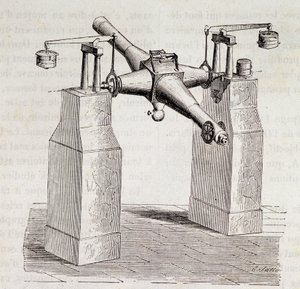 Meridian-Bezel des Pariser Observatoriums - in „Wunder der Wissenschaft“ von Figuier von French School
