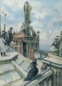 Meteorologisches Observatorium auf dem Tour St. Jacques, Illustration aus Le Petit Parisien, 20. November 1902 von French School