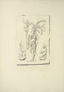 Mexikanisches Relief gefunden in Oaxaca, Illustration aus 