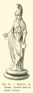 Minerva, in Bronze, gefunden in der Seine, Paris von French School