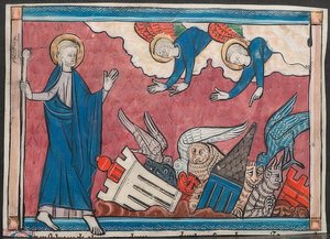 Miniatur aus einem Manuskript der Apokalypse: Der Fall Babylons