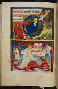 Miniatur aus dem Buch des Lebens von St. Johannes und der Apokalypse, ca. 1400