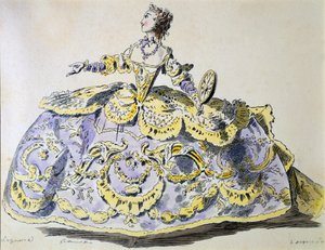 Miss Laguerre als Fortuna, Faksimile von A. Guillaumot fils (handkolorierter Stich)