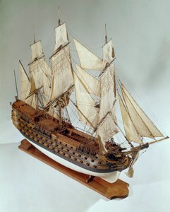 Modell des Royal Louis, Fregatte der französischen Marine. 18. Jahrhundert Paris, Musée de la Marine von French School