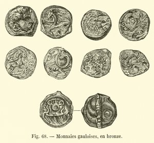 Gallische Münzen, aus Bronze
