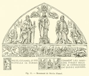 Monument von Nicolas Flamel von French School