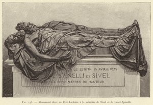 Denkmal auf dem Père-Lachaise zur Erinnerung an Sivel und Croce-Spinelli von French School