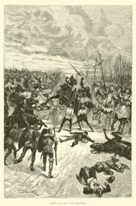 Tod des Königs von Böhmen (Gravur) von French School