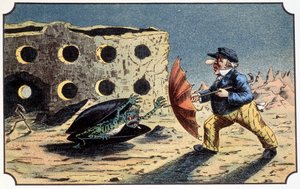 Herr Baboulifiche wird von einem Monsterschimmel auf dem Mond angegriffen - in „Reise zum Mond“