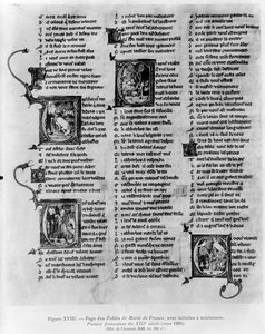 Fabeln von Marie de France (fl. 12. Jahrhundert), aus einer Anthologie französischer Gedichte, ca. 1280-90