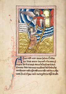 Ms65 f12v, Kommentar zur Apokalypse des Heiligen Johannes, spätes 13. Jahrhundert von French School