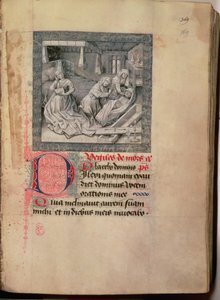 Tod, Beisetzung und Begräbnis, aus den Stunden des Herzogs von Burgund 1454-55