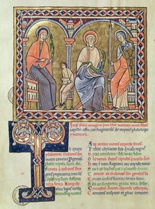 Ms 1041 f.1v Grammatik, Dialekt und Rhetorik aus Satyricon von Martianus Capella, um 1200