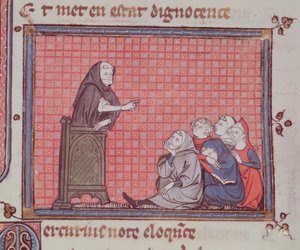 Ms 1044 fol.67 Die Predigt, aus Ovide Moralise geschrieben von Chretien Legouais