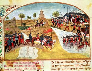 Wie Alexander der Große den Tigris und den Euphrat überquerte, aus Vie d