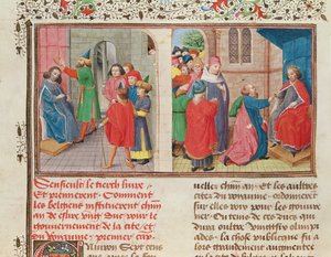 Ms 149 t.1 fol.108v Wie die Belgier einen Herzog wählen, aus der Histoire des Nobles Princes de Hainaut, von Jacques de Guise