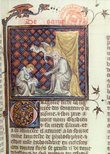 Ms 1729 St. Gregor, aus Legenda Sanctorum Aurea von Jacques de Voragine, ca. 1370