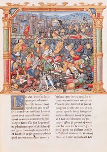 Ms 18 fol.150r Schlacht von Nancy 1477, aus den Memoires de Philippe de Commines