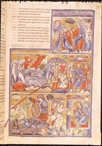 Ms 1 f.93r Die Geschichte von David, aus der Souvigny-Bibel
