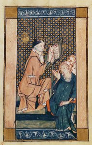 Henri de Mondeville lehrt, aus La Chirurgie de Maitre Henri de Mondeville