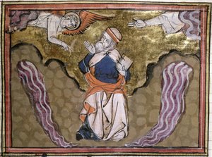Ms 21 Der Prophet Ezechiel, Miniatur aus einer Bible Historiale von French School