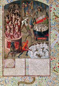 Ms 246 f.383r Hölle, aus der französischen Übersetzung von De Civitate Dei von St. Augustinus von Hippo (354-430)