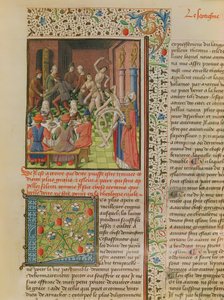 Ms 246 fol.151r Temporal und Terminal, aus der französischen Übersetzung von De Civitate Dei von St. Augustinus von Hippo (354-430)