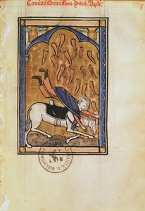 Ms 2689 fol.8r Die Bekehrung des Hl. Paulus, aus dem Psalter der Abtei St. Elisabeth de Genlis