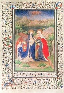 Ms 2 fol.65v Die Heimsuchung, aus den Boucicaut-Stunden, ca. 1410