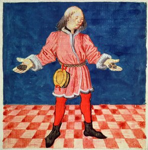 Ms. 3066 fol. 64v Der Würfelwerfer, aus Le Livre des echecs moralises, von Jacques de Cessoles von French School