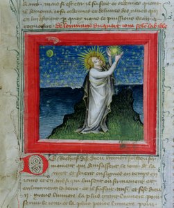 Ms 313 Gott erschafft die Sterne, aus der Bible des Grands Augustins, 1494