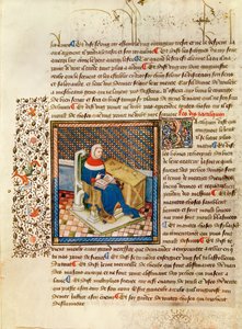 Ms 316 fol.3 Ein Philosoph an seinem Schreibtisch, aus Les Dits Moraux des Philosophes von French School
