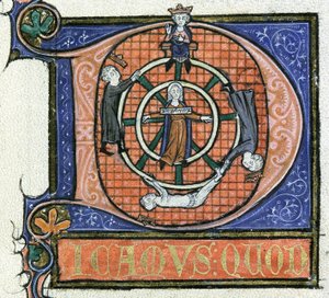 Ms 3469 fol.38 Das Rad des Schicksals, aus der 