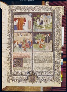 Ms 3479 t.1 f.1 Die Geschichte von Lancelot und die Suche nach dem Heiligen Gral, aus dem Livre de Messire Lancelot du Lac von French School
